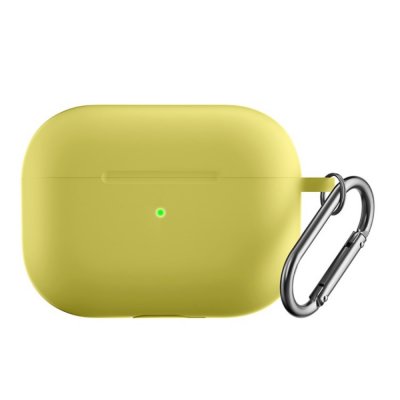 Köp Silikonskal Med Karbinhake Apple AirPods Pro 2 Gul Online