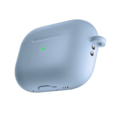 Köp Silikonskal Med Karbinhake Apple AirPods Pro 2 Ljusblå Online