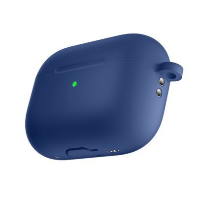 Köp Silikonskal Med Karbinhake Apple AirPods Pro 2 Mörkblå Online