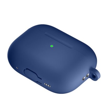 Köp Silikonskal Med Karbinhake Apple AirPods Pro 2 Mörkblå Online