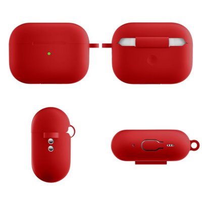 Köp Silikonskal Med Karbinhake Apple AirPods Pro 2 Röd Online