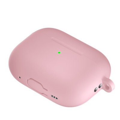 Köp Silikonskal Med Karbinhake Apple AirPods Pro 2 Rosa Online