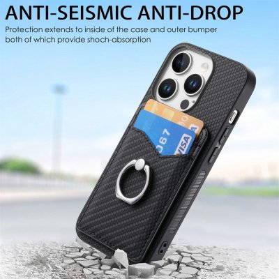 Skal iPhone 16 Pro Max Kortfack + Ring
