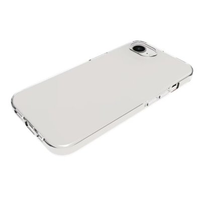 iPhone 17e med genomskinligt TPU-skal – liggande vy