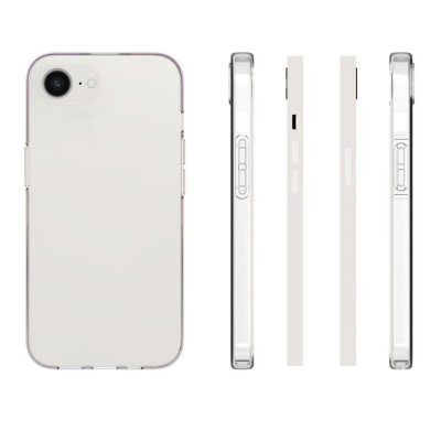 TPU transparent mobilskal till iPhone 17e – sidovy med skyddande kanter