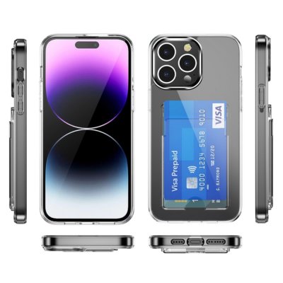 Köp Skal Kortfack iPhone 15 Pro Crystal Clear Online