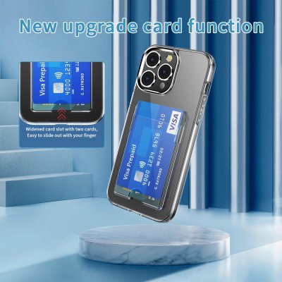 Köp Skal Kortfack iPhone 15 Pro Max Crystal Clear Online