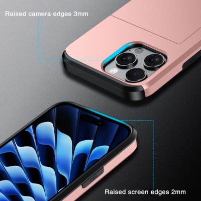 Skal Kortfack iPhone 16 Pro Roséguld
