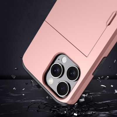 Skal Kortfack iPhone 16 Pro Roséguld