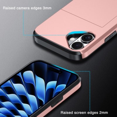 Skal Kortfack iPhone 16 Roséguld