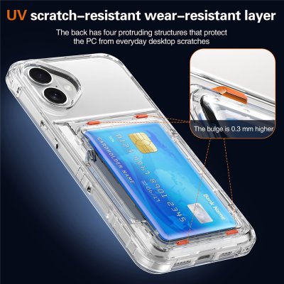 Liggande skal med synligt kortfack – multifunktionell design för iPhone 17