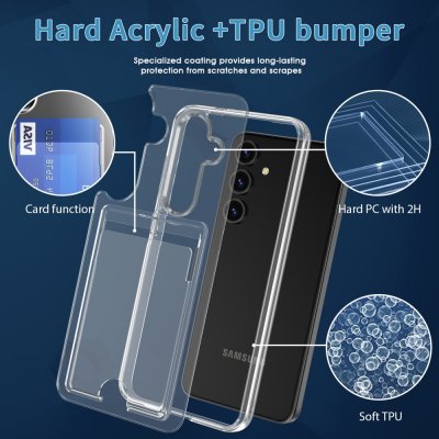Skal Kortfack Samsung Galaxy S25 Plus Genomskinlig
