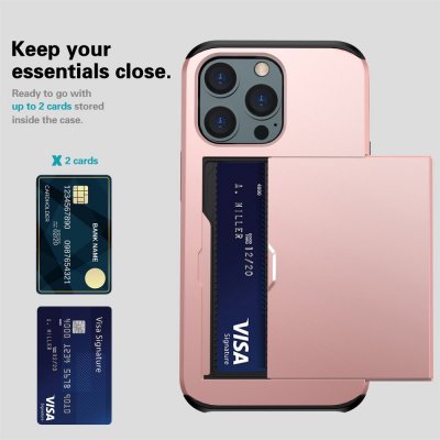 Köp Skal Med Kortfack iPhone 14 Pro Roséguld Online