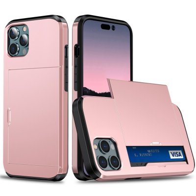 Köp Skal Med Kortfack iPhone 14 Pro Roséguld Online