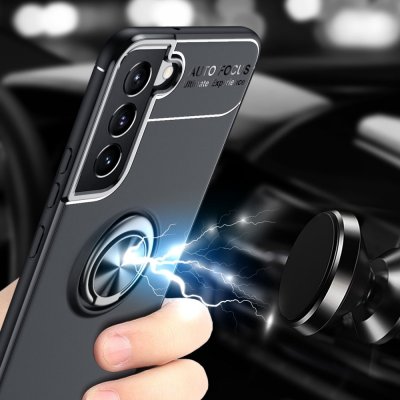 Skal Med Ringhållare Samsung Galaxy S22 Plus Svart - Techhuset.se