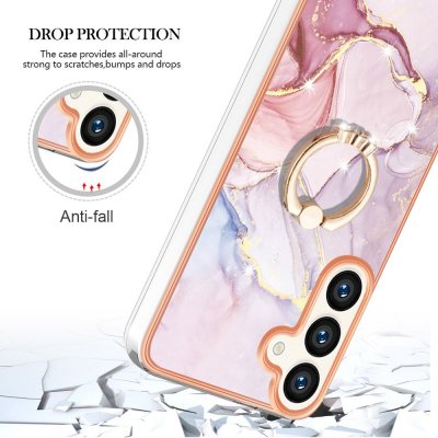 Köp Skal Med Ringhållare Samsung Galaxy S24 Plus Rosé Marmor Online