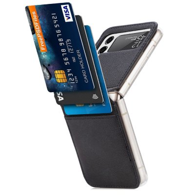 Köp Slim Card Wallet Samsung Galaxy Z Flip 4 Svart Online