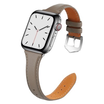 Köp Smalt Läderarmband Apple Watch 38/40/41 mm Grå Online