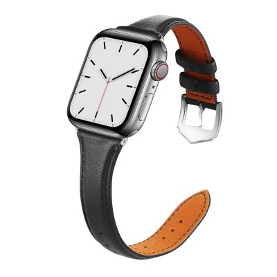 Smalt Läderarmband Apple Watch Series 10 46mm Svart