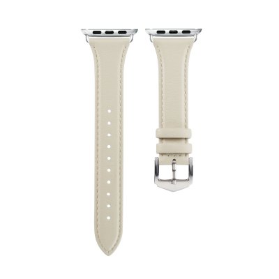 Köp Smalt Läderarmband Apple Watch Ultra 2 49mm Vit Online