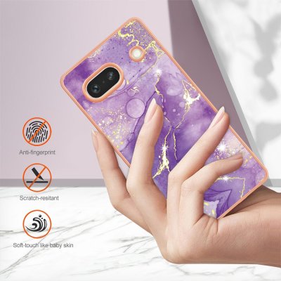 TPU Skal Google Pixel 7a Lila Marmor