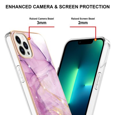 Köp TPU Skal iPhone 15 Pro Lila Marmor Online