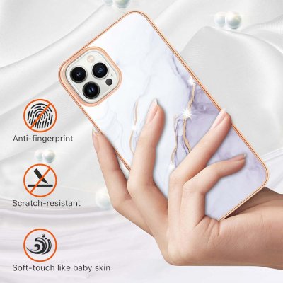 Köp TPU Skal iPhone 15 Pro Max Vit Marmor Online