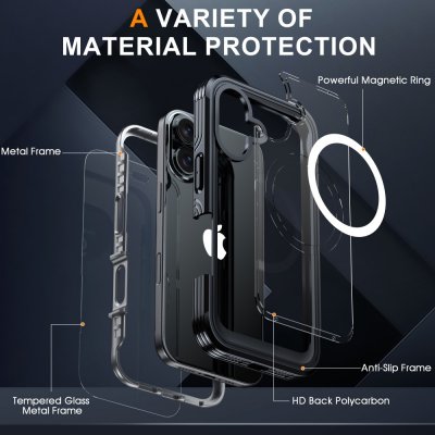 Ultra Full Protection MagSafe Case iPhone 16 Black