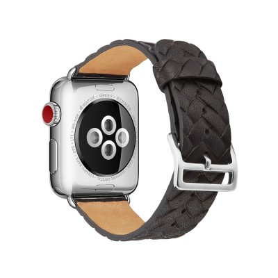 Köp Vävd Läderarmband Apple Watch 38/40/41 mm Svart Online