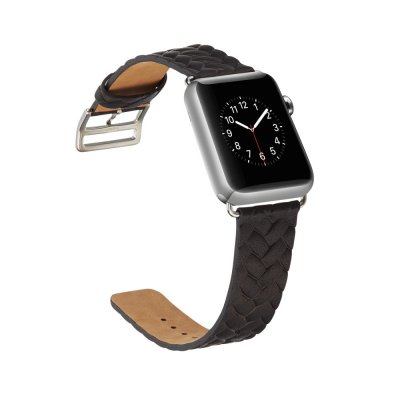 Köp Vävd Läderarmband Apple Watch 38/40/41 mm Svart Online