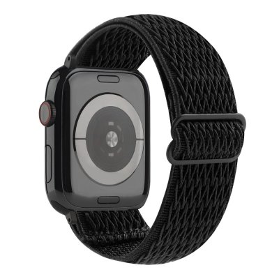Vävd Nylonarmband Apple Watch Series 10 46mm Svart