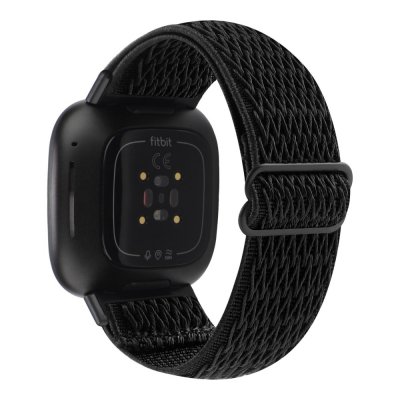 Köp Vävd Nylonarmband Fitbit Versa 4/Sense 2 Svart Online