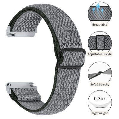 Vävd Nylonarmband Fitbit Versa/Versa 2 Grå - Techhuset.se