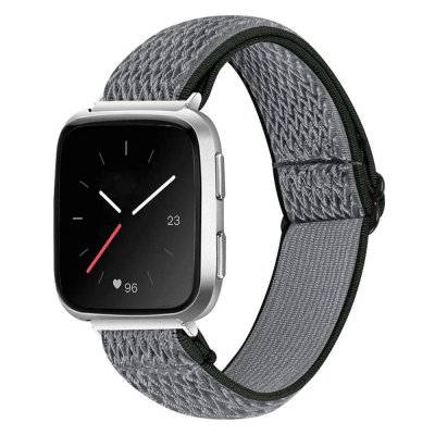 Vävd Nylonarmband Fitbit Versa/Versa 2 Grå - Techhuset.se