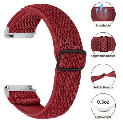 Vävd Nylonarmband Fitbit Versa/Versa 2 Röd - Techhuset.se