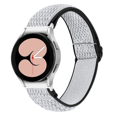 Köp Vävd Nylonarmband Samsung Galaxy Watch 6 Classic 43mm Svart/Vit Online