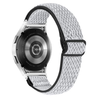 Vävd Nylonarmband Samsung Galaxy Watch 7 44mm Svart/Vit