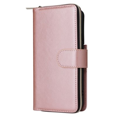 Köp Zipper Magnet Leather Wallet Samsung Galaxy S23 Roséguld Online