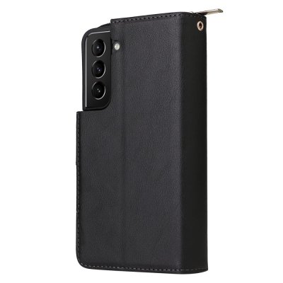 Köp Zipper Magnet Leather Wallet Samsung Galaxy S23 Svart Online