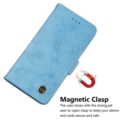 Vintage Plånboksfodral Med Magnet iPhone 11 Pro Max Baby Blå bild 6
