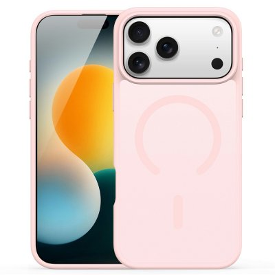 Dux Ducis Yind Series rosa skal med MagSafe för iPhone 17 Pro – framsida och baksida
