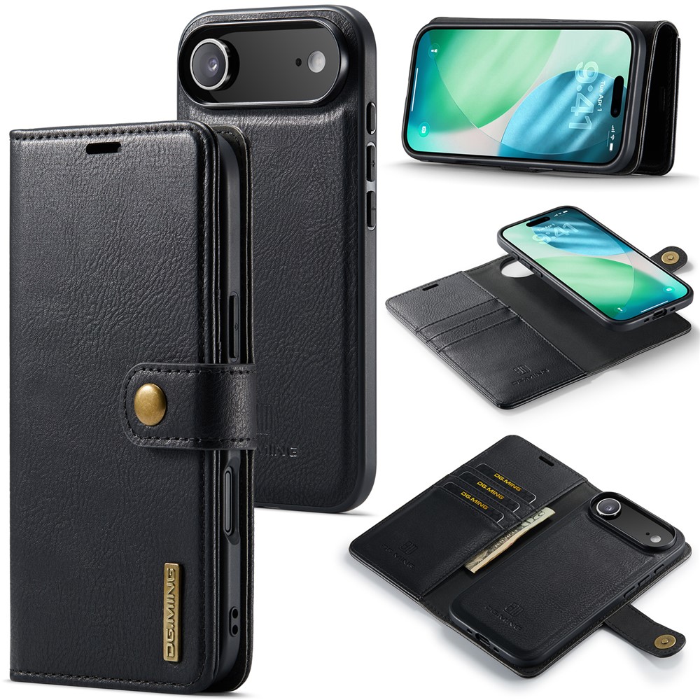 DG.MING 2-in-1 Magnet Wallet iPhone Air Black