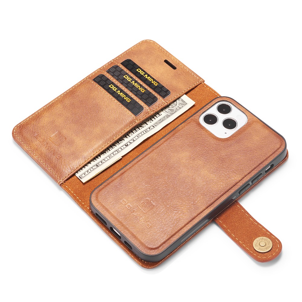 iPhone 7 Plus Case DG.MING Retro Cowhide Leather Magnetic Detachable 2 in 1 Flip Wallet Cover Case for iPhone 7 Plus Gray 