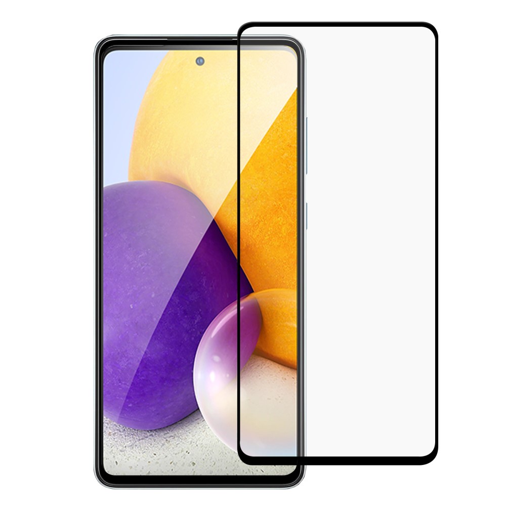 Heltäckande Härdat Glas Skärmskydd Samsung Galaxy A53 Svart