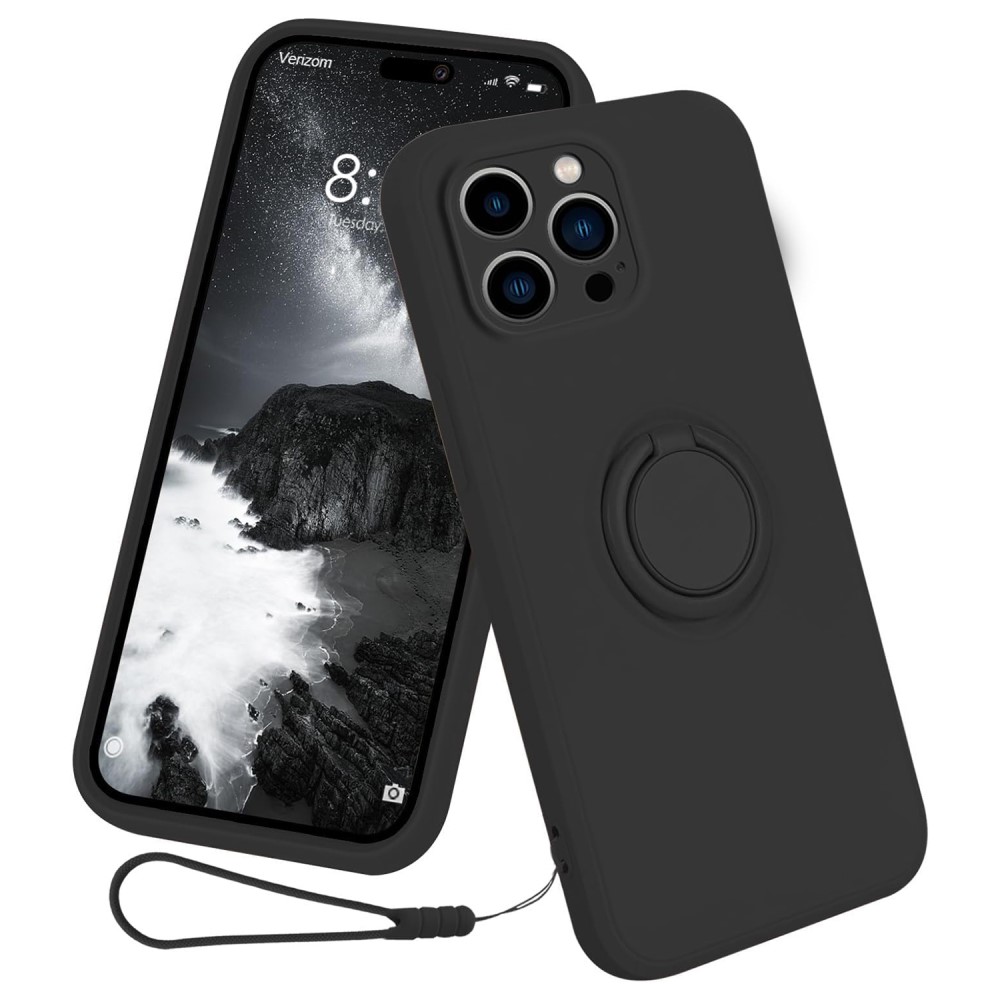 iPhone 16 Pro Max Skal Med Ringhållare Svart