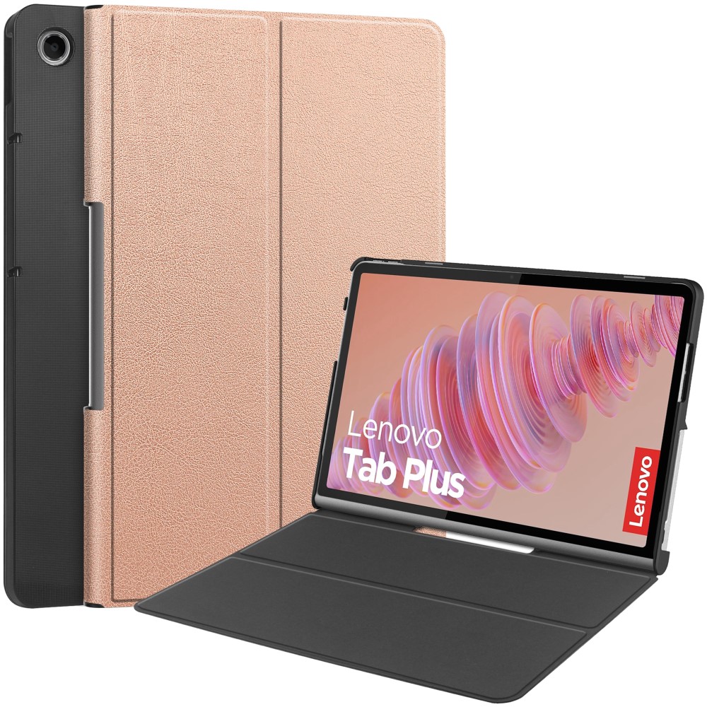 Lenovo Tab Plus Fodral Tri-fold Roséguld