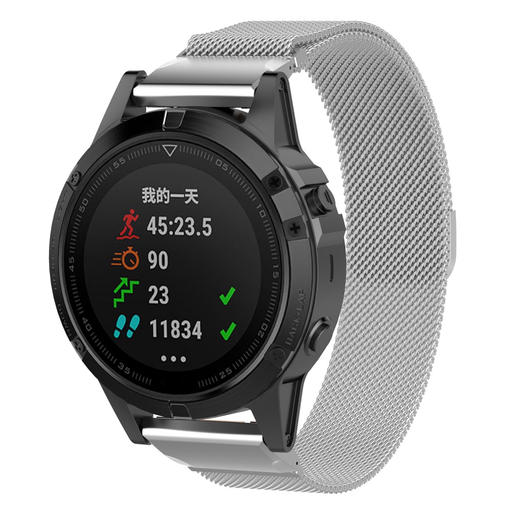 Milanese Loop Armband Garmin Fenix 8 47mm Silver