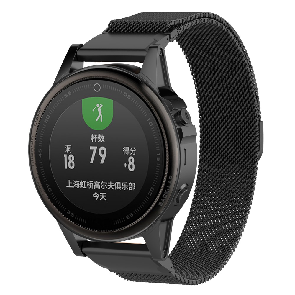 Milanese Loop Armband Garmin 8 43mm Svart