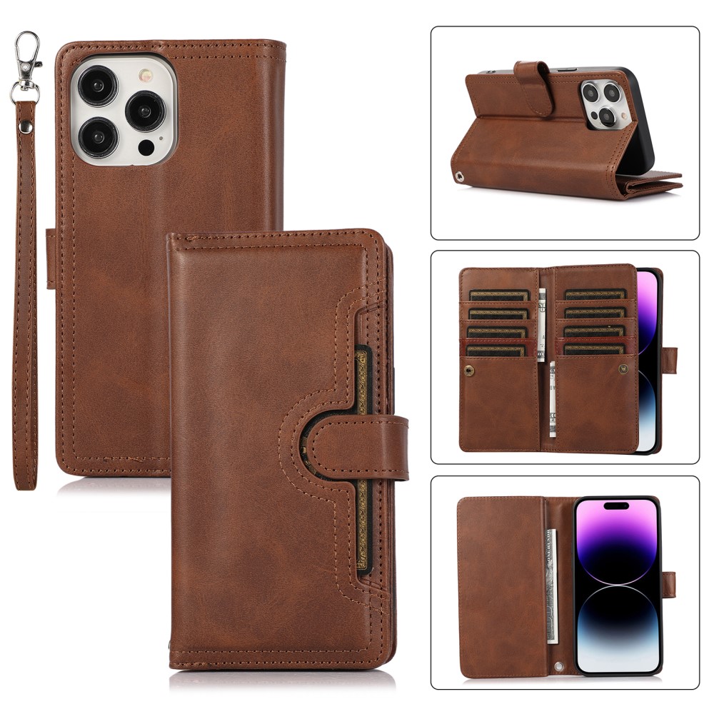 Plånboksfodral Multi-Slot iPhone 15 Pro Max Brun