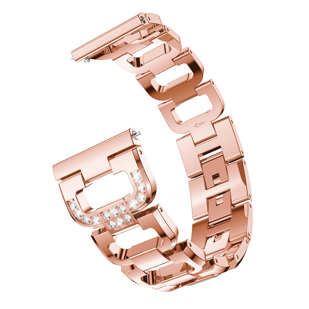 Rhinestone Metallarmband Garmin Vivoactive 3 Roséguld
